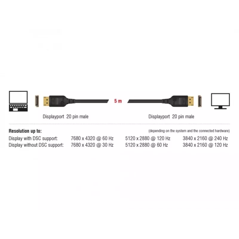 DisplayPort-kaabel DeLOCK 85658 1 m Must