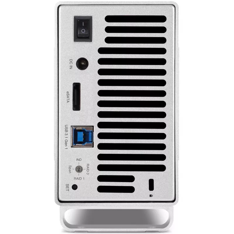HDD-korpus OWC Mercury Elite Pro Dual valge kahele 3,5-tollisele SATA-kõvakettale, RAID 0/1/SPAN, USB Type‑B