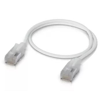Networking kaabel Ubiquiti UACC-Cable-Patch-EL-C6A-0.3M-W RJ-45 Cat6a 0.3m Läbipaistev valge