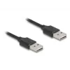 Spiraalkaabel DeLOCK EASY-USB 2.0 Type-A-pistik Type-A isasele 0,5 m kuni 0,8 m must