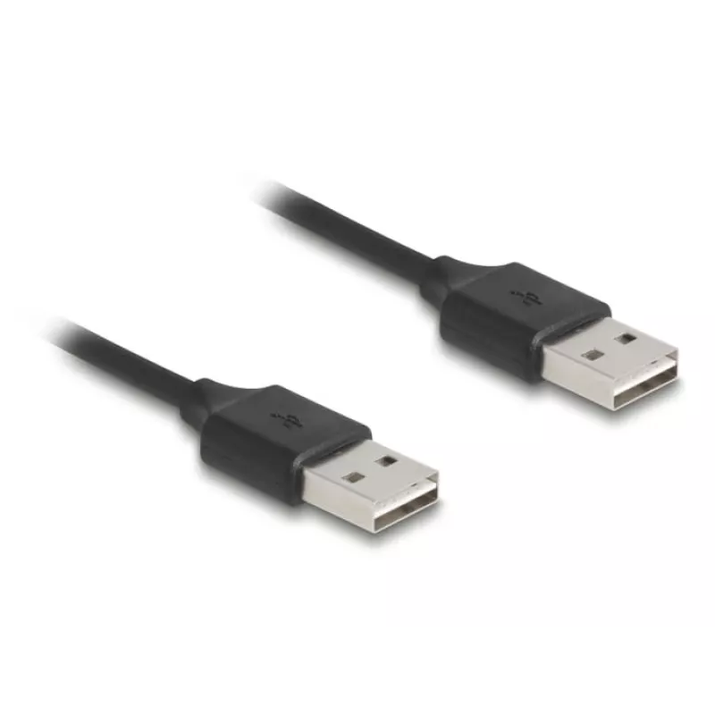 Spiraalkaabel DeLOCK EASY-USB 2.0 Type-A-pistik Type-A isasele 0,5 m kuni 0,8 m must