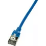 LogiLink Ultraflex SlimLine - ühenduskaabel - RJ-45 (M) RJ-45 (M) - 1,5 m - 3,8 mm - varjestatud PIMF - CAT 6a - varjestatud, halogeenivaba, valatud - sinine, RAL 5015