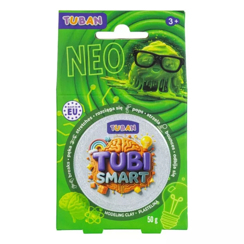 Modelleerimissavi TUBAN TUBI SMART NEO, roheline, 50 g — laste modelleerimissavi