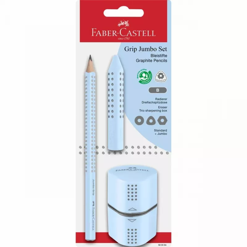 Grafiitpliiats Faber-Castell 580084 B Kolmnurkne Sinine