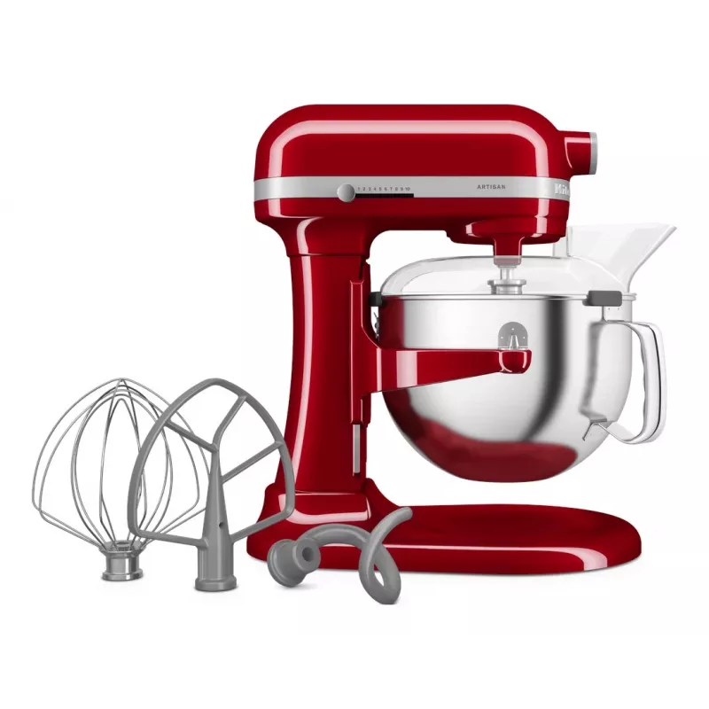 KitchenAid 5KSM60SPXEER lauamikser 375 W Hall, Punane, Roostevaba teras