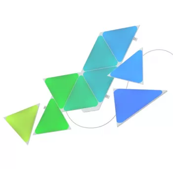 Kolmnurksed LED-paneelvalgustid Nanoleaf NL47-0002TW-9PK — komplektis 9 RGB seinakinnitatavat paneeli, vahelduvvoolutoitel, valge