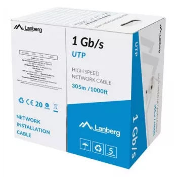 LANBERG võrgukaabel LCU6-10CC-0305-S U/UTP Cat6 305 m, 23 AWG, CCA, hall