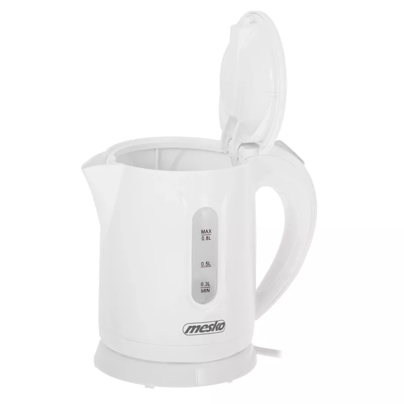Mesko veekeetja | MS 1376 | Elektriline | 850 W | 0,8 L | Plastik | 360° pöörlev alus | Valge