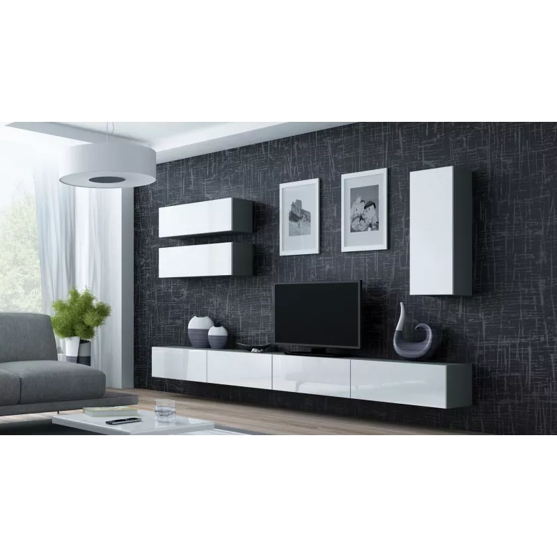 Cama TV-alus VIGO 140 30/140/40 sonoma tamm/valge läikiv