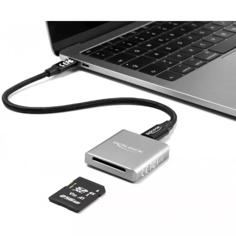 DeLOCK 91006 kaardilugeja hall SD USB USB-C 10000 Mbit/s