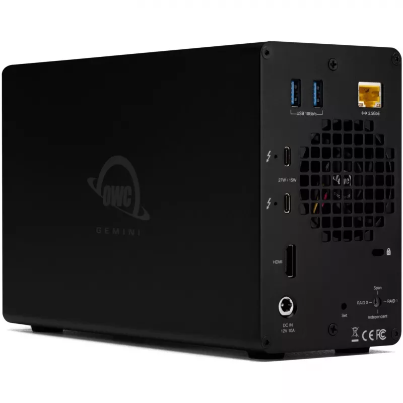 OWC Gemini Dual drive TB3 riistvaraline RAID-salvestus- ja dokkimiskorpus – Thunderbolt 3 – Thunderbolt