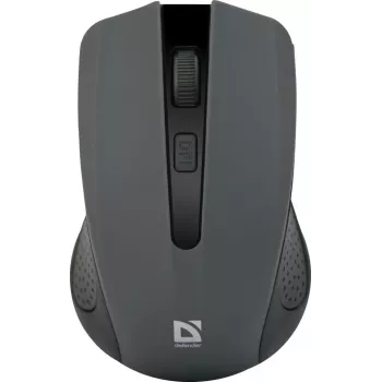 Juhtmeta optiline hiir DEFENDER MM-935 RF, mõlemakäeline, 1600 DPI, hall, USB-vastuvõtja, AAA patareid