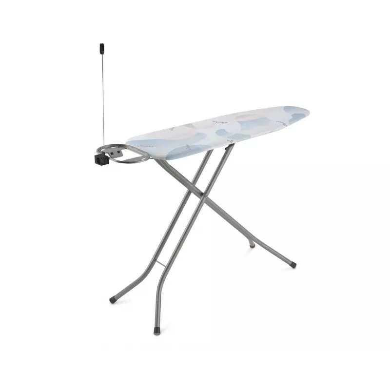 Täissuuruses triikimislaud VILEDA Bravo Plus 143032 — reguleeritav kõrgus 80–97 cm, laud 380×1200 mm, terasvõrgust pealispind