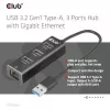 USB jaotur CLUB3D USB 3.2 Gen1 Type-A 3 pordiga ja Gigabit Ethernetiga
