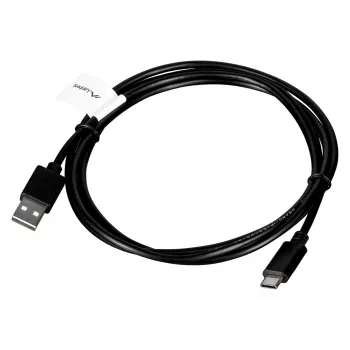 USB A – USB C kaabel LANBERG CA-USBO-20CU-0018-BK — USB 2.0, 1,8 m, must