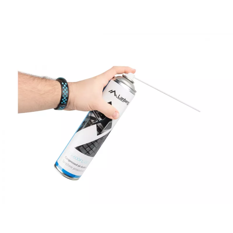 Suruõhupuhasti LANBERG CG-600FL-001 — 600 ml, arvuti puhastamiseks, must/sinine/valge