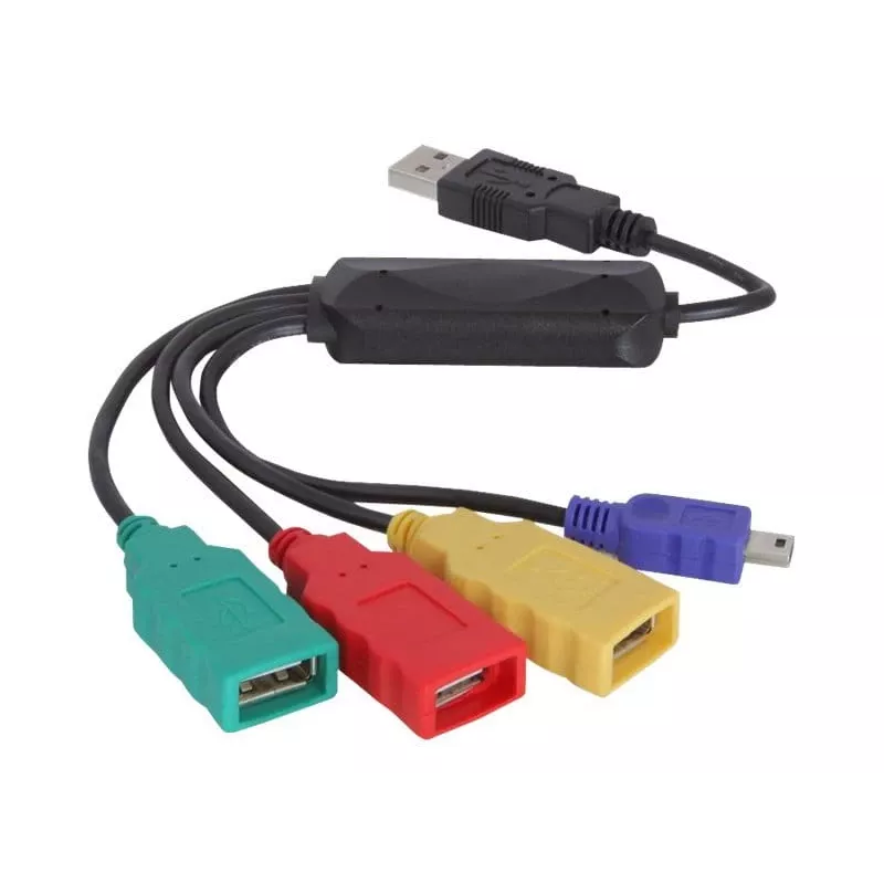 DeLock USB2.0 väline 4-pordiline kaablijaotur - Jaotur - 4 x USB2.0 - Lauaarvutile (61724)