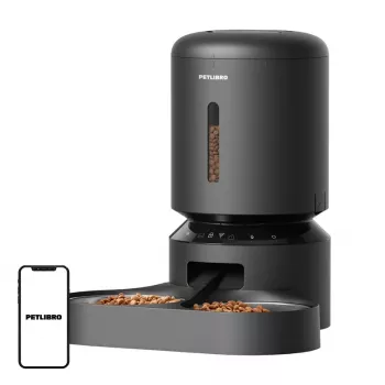Lemmiklooma söötja Aptel Granary PL-AF103-36B, automaatne 5 L, topeltkaussid, Wi‑Fi (must)