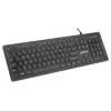 Manhattan Gaming USB klaviatuur, Low Force Key Edition, 12 Multimedia Keys, Rainbow-LED Backlighting, USB-A, Must, Retail Box (German layout)