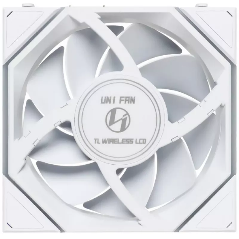 Lian Li UNI FAN TL Wireless LCD 120 Valge — 120 mm PWM-ventilaator juhtmevaba LCD-kontrolleriga