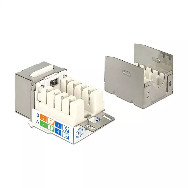 Keystone-moodul DELOCK 86404 — RJ-45 hõbedane, 38.5×22.3×17.3 mm