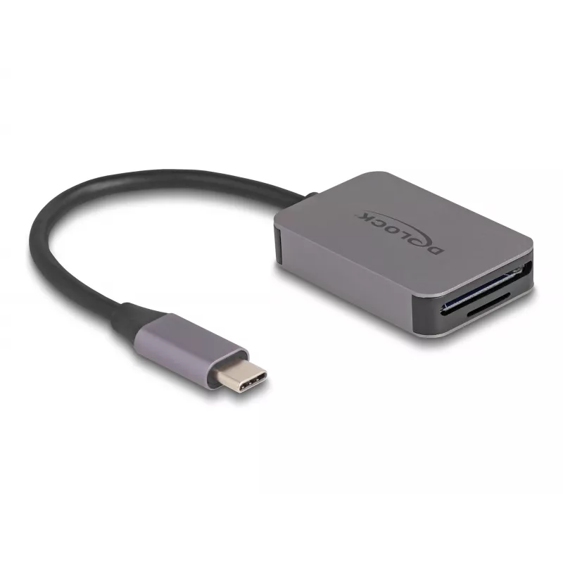 DeLOCK USB USB-C kaardilugeja Alumiinium SD Micro SD 5000 Mbit/s