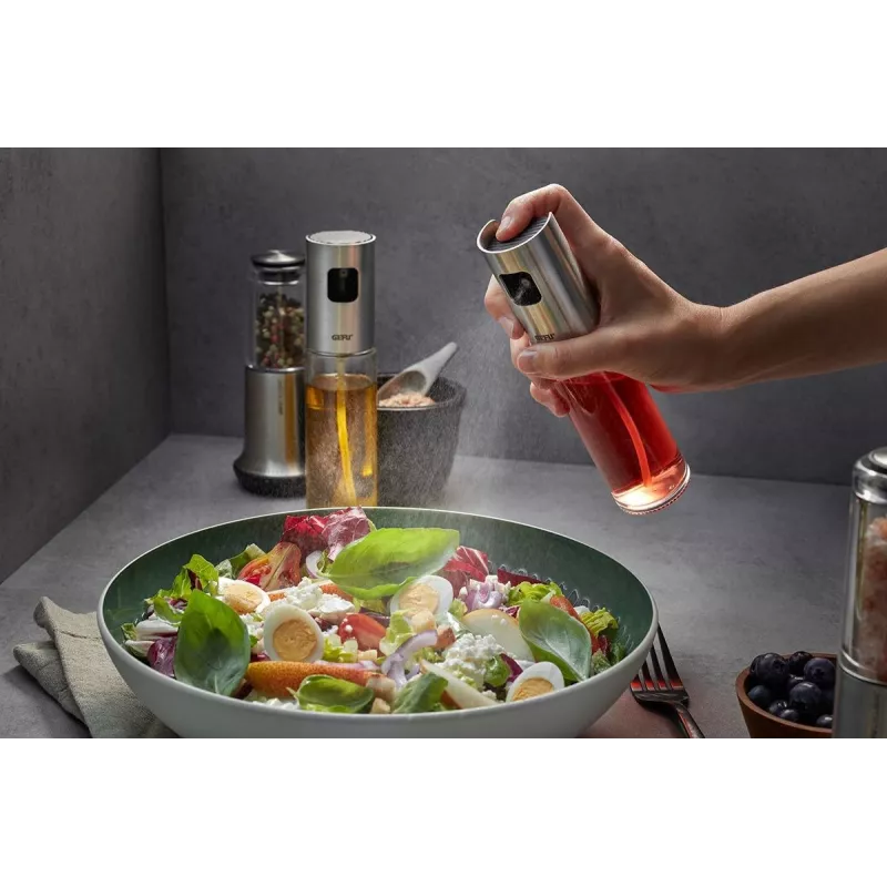 GEFU NEVA õli/äädika dosaator 0,1 L Pudel Klaas, Plast, Roostevaba teras Roostevaba teras, Läbipaistev
