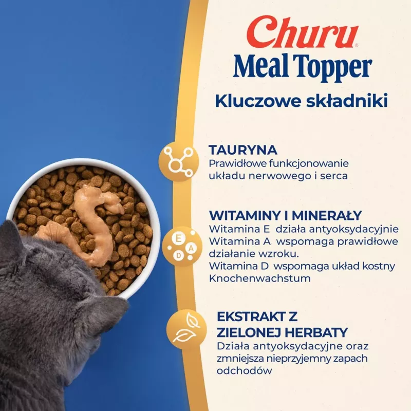 Märg kassimaius kotike INABA Churu Meal Topper Tuunikarp kammkarbiga 4 x 14 g