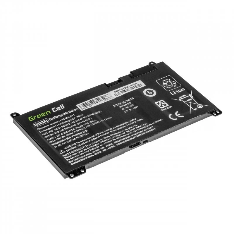 Aku roheline Cell HP183 HP ProBook 430/440/450/455/470 G4 G5 jaoks — 11,4 V 3400 mAh LiPo