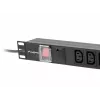 Toitejaotusseade LANBERG PDU-10I-0200-IEC-BK — 10× C13 pistikupesa, 2 m kaabel, 10 A, 2500 W, must