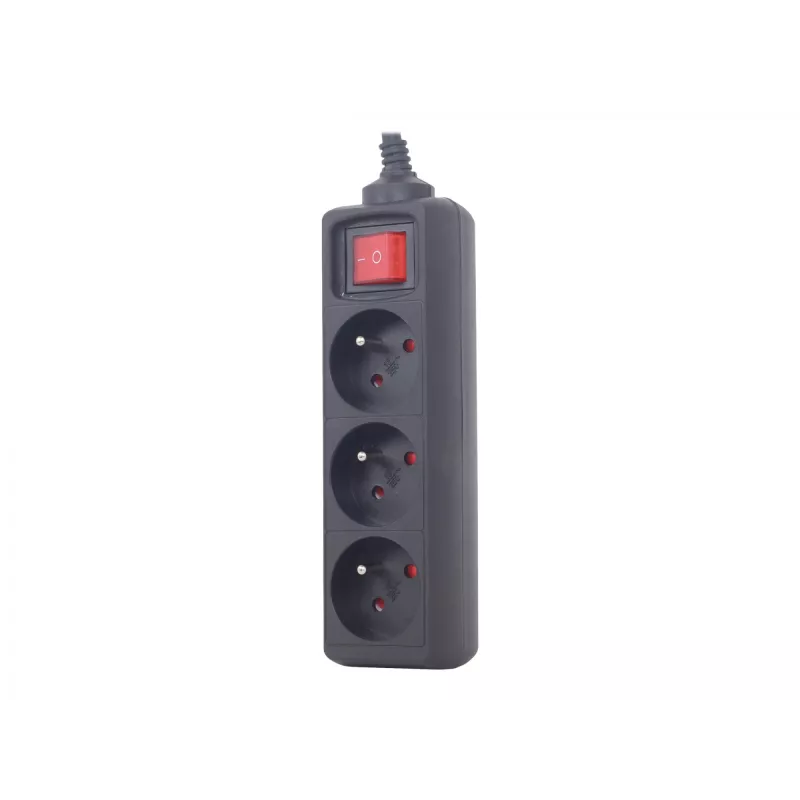 Gembird EG-PSU3F-01 piksekaitse must 3 AC-pistikupesa 230 V 0,6 m