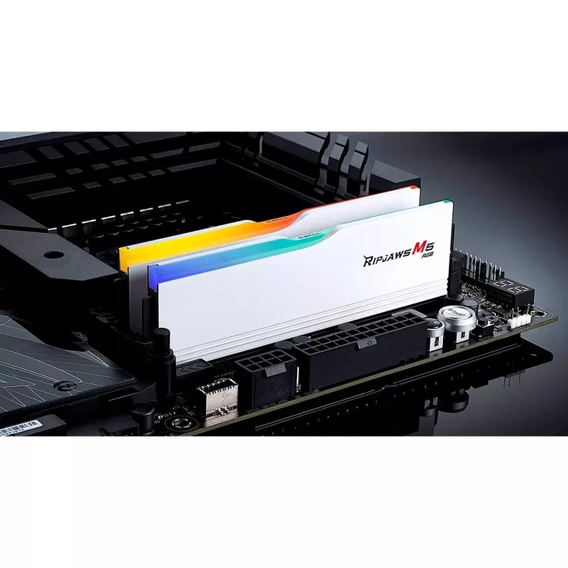 DIMM 48 GB DDR5-5200 (2x 24 GB) kahekomplekt, mälu valge, F5-5200J4040A24GX2-RM5RW, Ripjaws M5, INTEL XMP