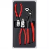 Knipex tangide komplekt power pack sisaldab 3 poleeritud plastist termovormitud osa