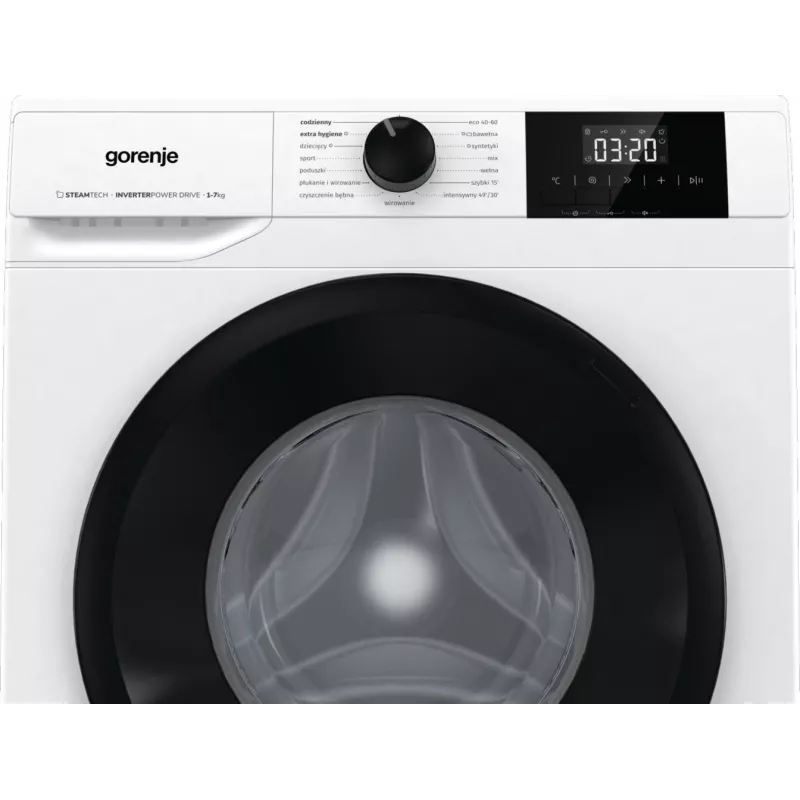 Eraldiseisev pesumasin Gorenje W3NGPI72SBS, 7 kg, 1200 p/min, inverter-mootor, aur, 15 programmi, valge
