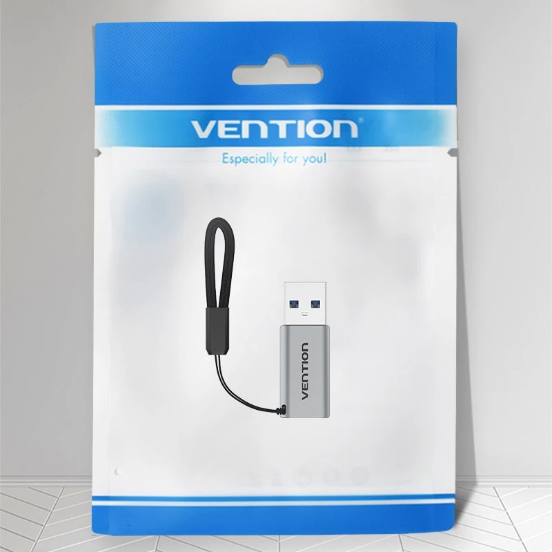 Vention USB 3.0 isane USB-C emane adapter hall alumiiniumsulam