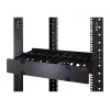 APC NetShelteri kaablihaldus, horisontaalne kaablihaldur, 1U, ühepoolne kaanega, must, 482,6 x 44,45 x 165,1 mm