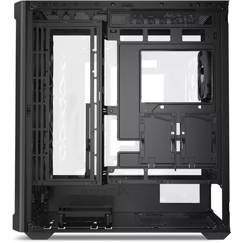PC-korpus Sharkoon AK4W RGB Strip Midi Tower must