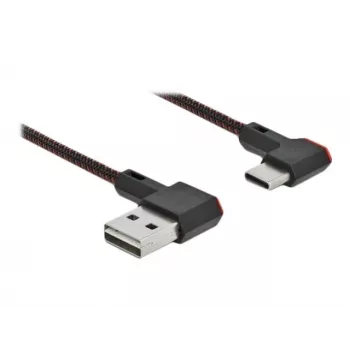 USB-kaabel DeLOCK EASY-USB 2.0 tüüp-A-pistik USB-C isasele 0,5 m must