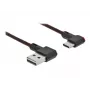 USB-kaabel DeLOCK EASY-USB 2.0 tüüp-A-pistik USB-C isasele 0,5 m must