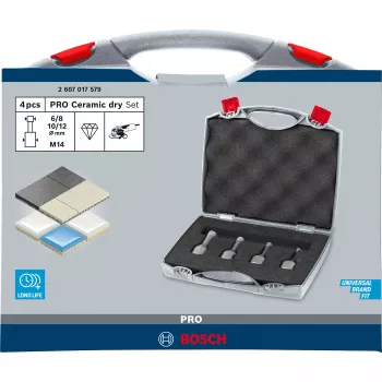 Bosch HSS Twist Drill Bits Cobalt Sets, lõiketera, kõva keraamika, plaat, 1,2 cm, Bosch, hõbedane, 4 tk