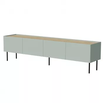 TV-kapp cama meble FELLINI 200x40x52 cm, oliivraam tammepuuvärvi pealispinnaga