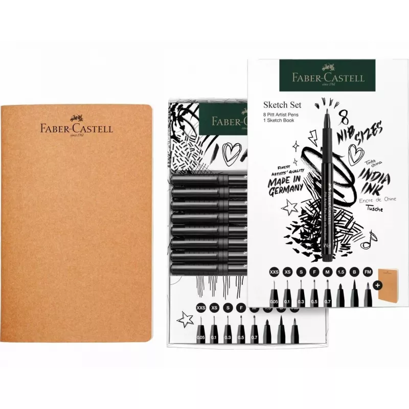 Faber-Castell 267102 fineliner Multi Must 8 tk ümar ots