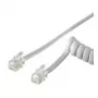 Wentronic Goobay Telefonitoru spiraalkaabel CCA (vaskkattega alumiinium), valge, 4 m – RJ10-pistik (4P4C) RJ10-pistikule (4P4C) (68601)