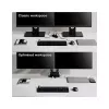 Manhattan Dual Desk Mount for TV & Monitors (Full Motion Gas Spring) with built-in Dock, For screens to 27 inch, Ports (x7): Ethernet,HDMI (x2),USB-A (x3) and USB-C,Power Delivery (100W) to USB-C Port (Separate USB-C wall charger/kaabel needed),VESA: 75x75 and 100x100mm