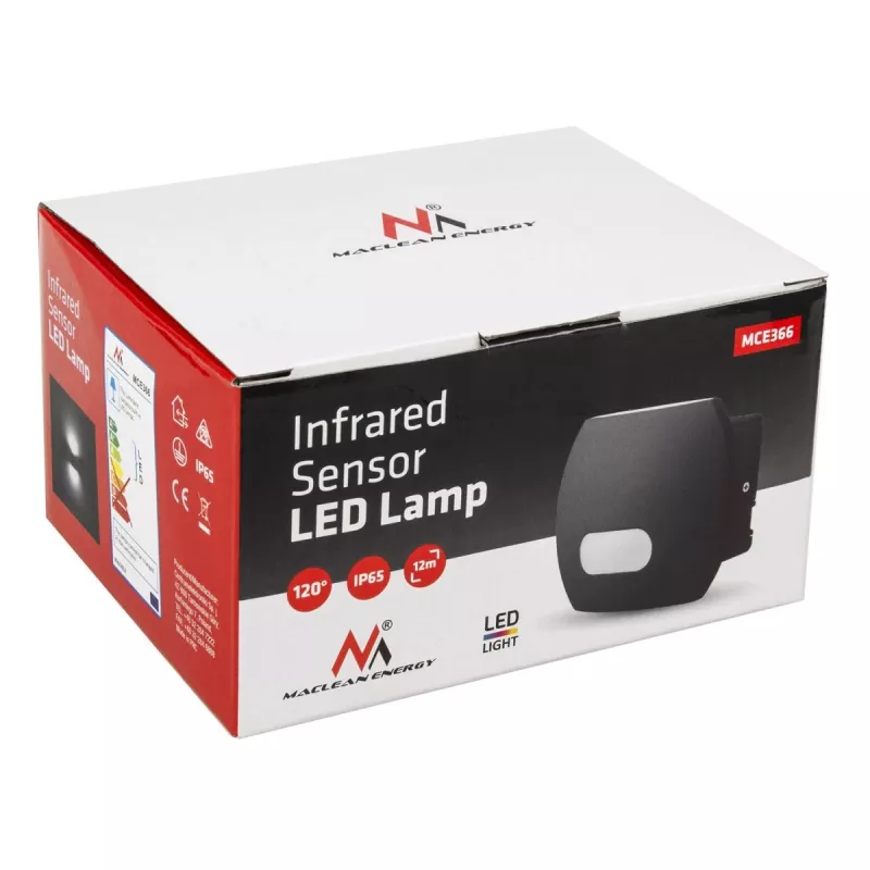 LED-seinalamp MACLEAN MCE366 hämarus- ja liikumisanduriga