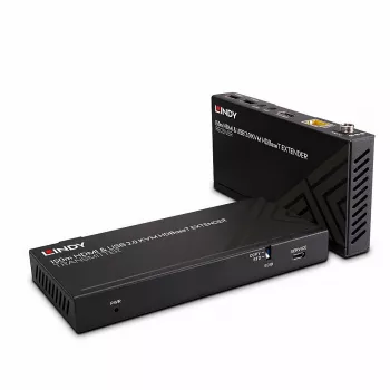 Lindy 150m Cat.6 HDMI 4K60, USB 2.0 ja IR HDBaseT KVM pikendaja