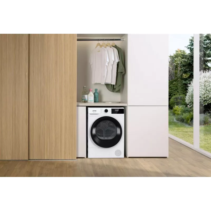Gorenje pesukuivatusrest | D2HNE7E | Energiatõhususe klass E | Eestlaadimine | 7 kg | Soojuspump | LED | Sügavus 51 cm | Valge