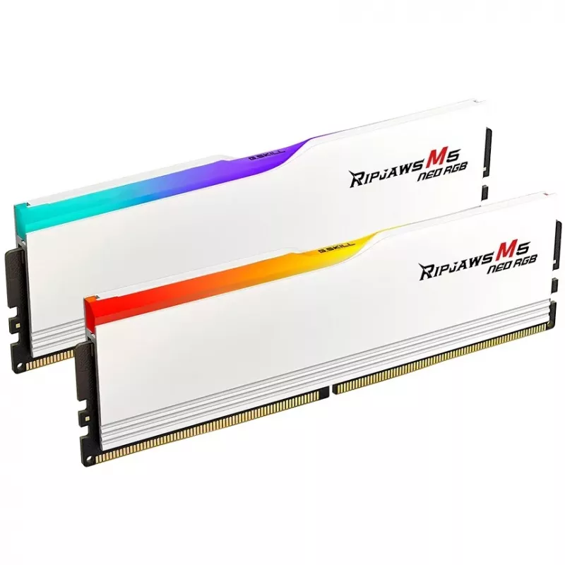 DIMM 64 GB DDR5-6000 (2x 32 GB) Dual-Kit, mälu valge, F5-6000J3040G32GX2-RM5NRW, Ripjaws M5 Neo, AMD EXPO