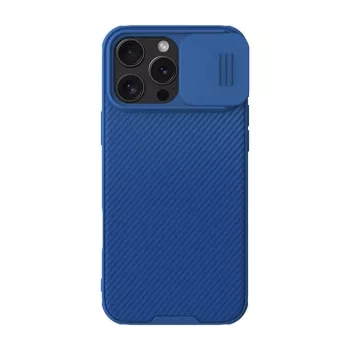 Kaitsev telefoniümbris Nillkin CamShield Pro iPhone 16 Pro Maxile, sinine, libistatav kaamerakate