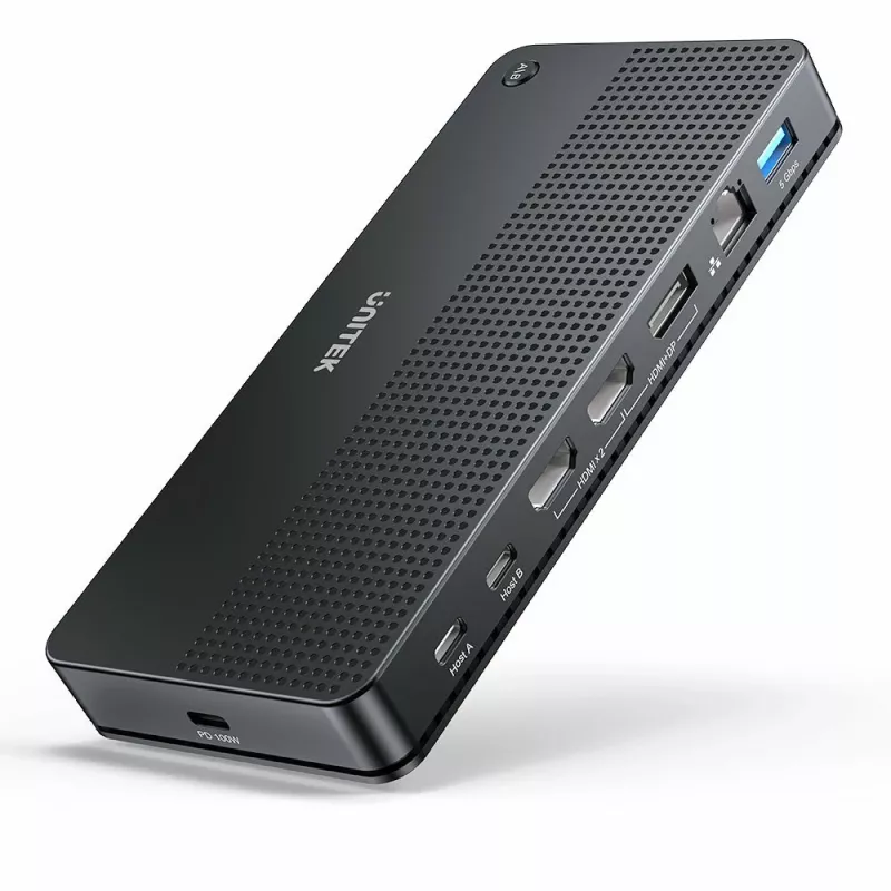 Dokkimisjaam UNITEK D1103A01 USB4 juhtmega must 100W toiteedastus